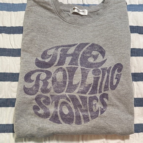The Rolling Stones Gray Sweatshirt with Purple Logo - Picture 1 of 3